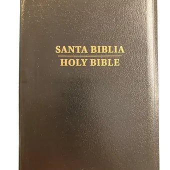 Biblia bilingüe RVR 1960 / KJV Tamaño Personal, Imitación Piel Negro Con Indice