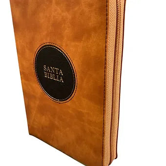 Biblia letra gigante tamano manual 14 Puntos, Simil Piel Caoba-Negro con indice