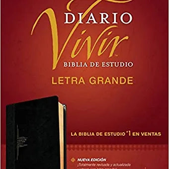 Biblia Diario Vivir Letra Grande, RVR 1960, Imitación Piel Negro Con Índice