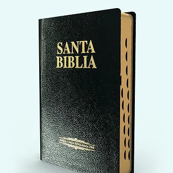 Biblia Letra Grande Tamano Manual RVR 1909, Imitacion Piel Negro Con Index