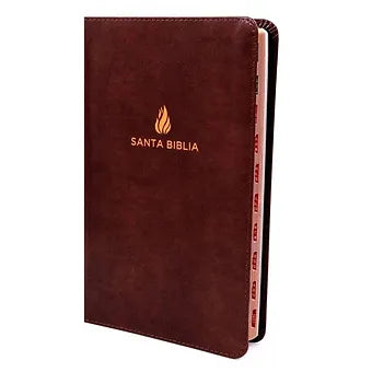 Biblia Letra Gigante 14 Pts RVR 1960, Símil Piel Marrón, Índice