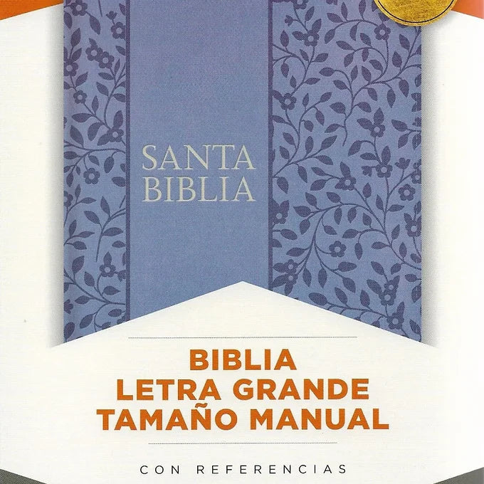 Biblia Letra Grande Tamaño Manual 12 Puntos, Cierre, RVR 1960 | Simil Piel Lavan