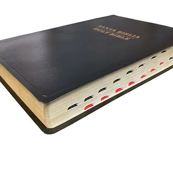 Biblia bilingüe RVR1960/KJV Letra Grande, Imitacion Piel Negro Con Indice