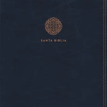 Biblia Letra Super Gigante RVR 1960, Imitacion Azul Marino, Indice, Ziper