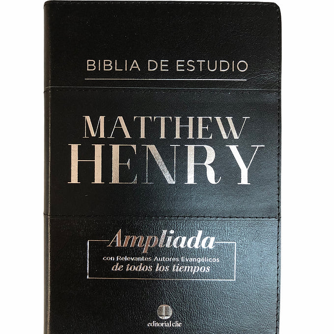 Biblia de Estudio Matthew Henry, Piel Fabricada Negro