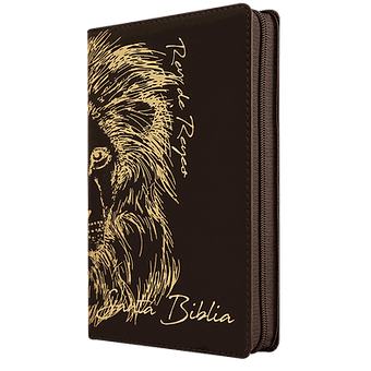 Biblia Letra Grande Tamaño Manual RVR 1960, Imitacion Piel Cafe, indice, cierre