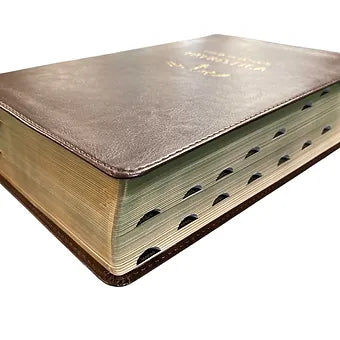 Biblia de Estudio Patrística, RVR, Palabras de Jesús en rojo| Imitacion Piel Mar