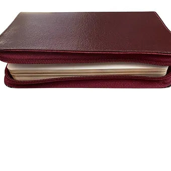 Biblia LBLA ultrafina tamaño bolsillo Con Cierre | Imitacion Piel Vino