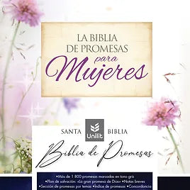 Biblia de Promesas RVR-1960, Letra Gigante, Piel especial con índice, Floral