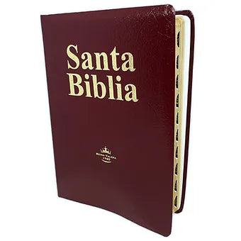 Biblia Letra Grande Tamano Manual RV1960, Imitacion Piel Vino Con Indice
