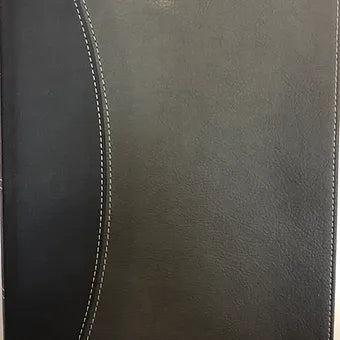 Biblia súper gigante con referencias símil piel negro/gris RVR 1960