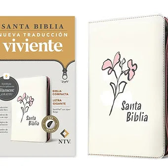 Biblia Compacta NTV, Letra Gigante de zíper con Filament   SentiPiel, Beige, Índ