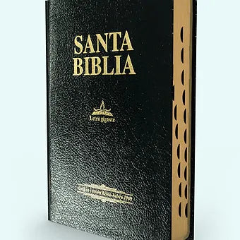 Biblia Letra Gigante RVR 1909, Imitacion Piel Negro Con Indice