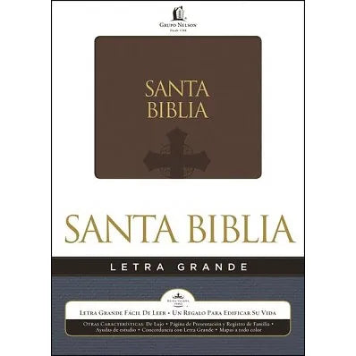 Biblia letra grande Piel italiana café  RVR 1960