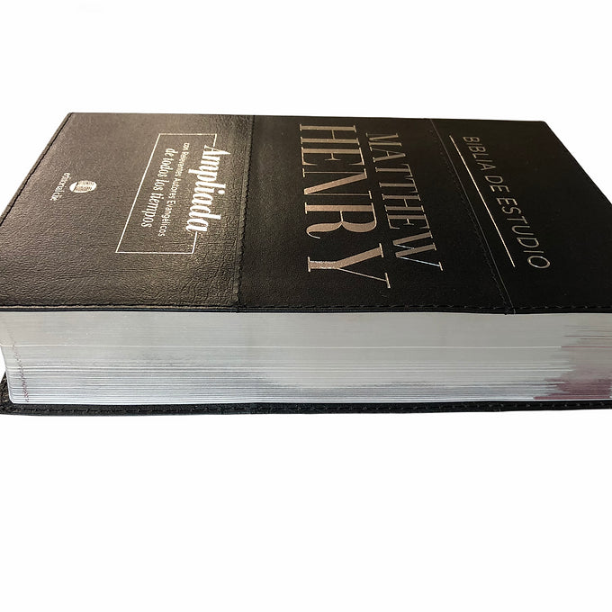 Biblia de Estudio Matthew Henry, Piel Fabricada Negro