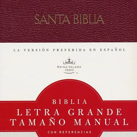 Biblia Letra Gde Tamaño Manual, borgoña imit. piel RVR 1960