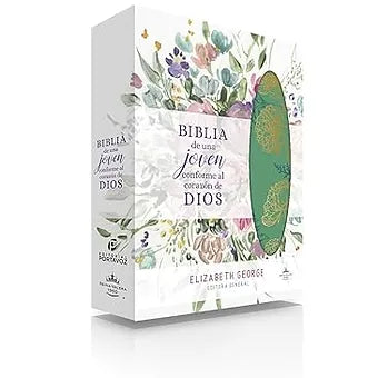 Biblia De una joven conforme al corazon de Dios RVR 1960| Piel Duotono Verde