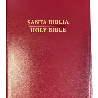 Biblia bilingüe RVR 1960/KJV, Letra Grande, Imitacion Piel Borgoña Con Indice