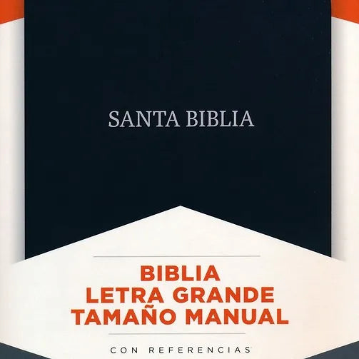 Biblia Letra Grande Tamaño Manual, RVR 1960, Piel Fabricada Negro