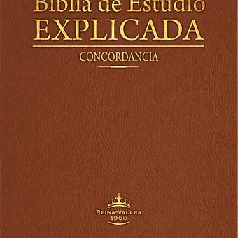 Biblia de estudio explicada RVR 1960, Piel Especial Marron Con Indice