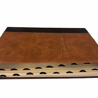Biblia de Estudio MacArthur NBLA, Imitación Piel Dos Tonos con índice