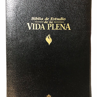 Biblia De Estudio Vida Plena RVR 1960, Piel Elaborada Con Índice
