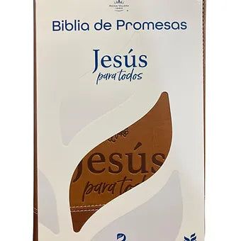 Biblia de Promesas RVR-1960, Jesús para todos, Letra Grande,T/M, | Piel Cafe Ind