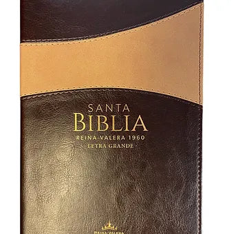 Biblia Tamano Manual Letra Grande 12 Pts Con Indice | Imitacion Piel Cafe