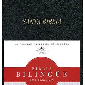 Biblia Bilingüe RVR 1960/KJV, Imitación Piel Negro con índice