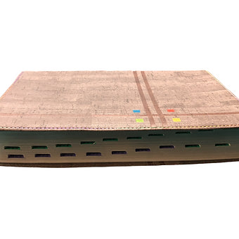 Biblia de estudio Arco Iris, RVR 1960, Símil piel gris pizarra/oliva con índice