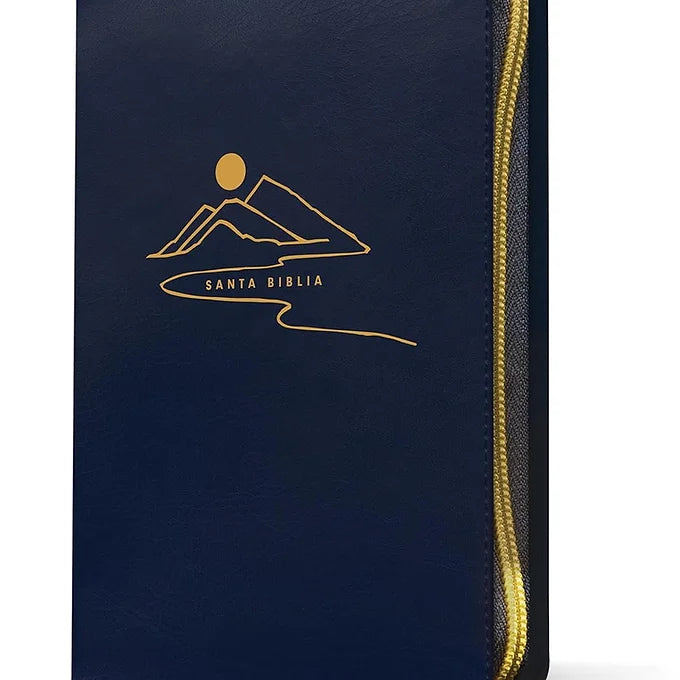 Biblia compacta NTV, Letra Gigante de zíper con Filament   SentiPiel, Azul, Letr