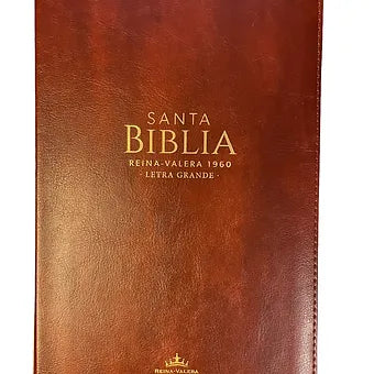 Biblia Tamano Manual Letra Grande 12 Pts Con Indice y Zipper | Imitacion Piel