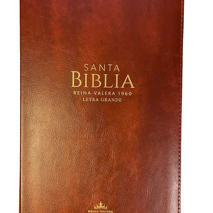 Biblia Tamano Manual Letra Grande 12 Pts Con Indice y Zipper | Imitacion Piel