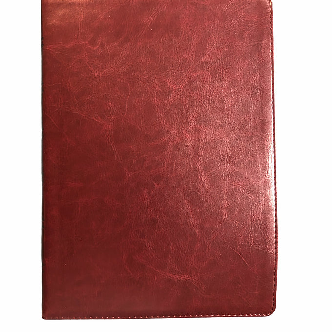 Biblia NTV, Edición Clásica Letra Gigante, SentiPiel Vino Tinto