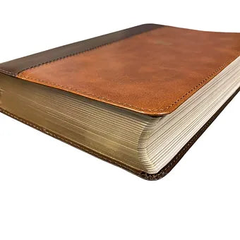 Biblia Tematica de estudio, RVR60 Piel Fabricada Marron oscuro-Marron