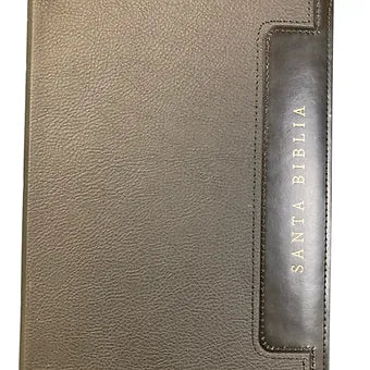 Biblia Letra Grande Tamaño Manual 12 Puntos, Cierre | Simil Piel Negro Con Indic