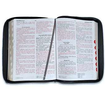 Biblia Letra Gigante 15 puntos RV1960, Imitacion Piel Negro-Gris Leon con Indice