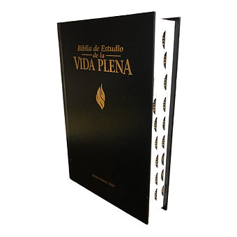 Biblia De Estudio Vida Plena RVR 1960,  Tapa Dura Con Índice