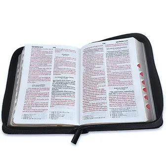 Biblia de Bolsillo con Cierre RV1960, Imitacion Piel Negro con Indice