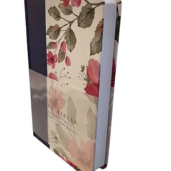 Letra Grande Tamaño Manual RVR60, Tapa Dura Azul Floral
