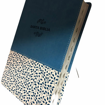 Biblia De Referencia Ultrafina NTV, Letra Grande, SentiPiel Azul Con Índice