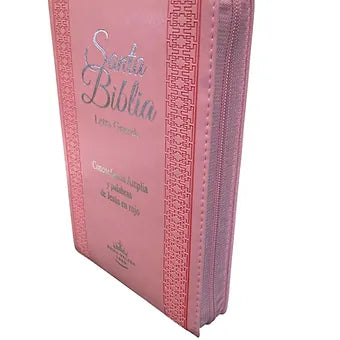 Biblia Letra Grande Tamano Manual RVR 1960, Imitacion Piel Con Indice y Ziper