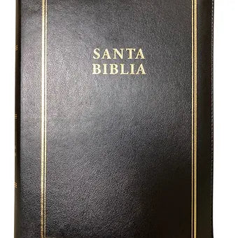 Biblia Letra Gigante Tamaño Manual 14 Puntos RV1960 | Simil Piel Negro Indice y Cierre