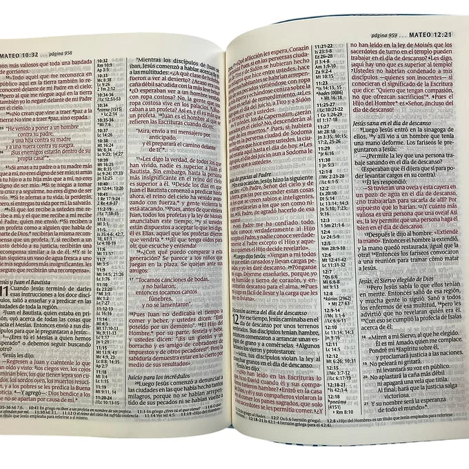 Biblia NTV, Referencia Ultrafina, Letra Grande, SentiPiel Azul