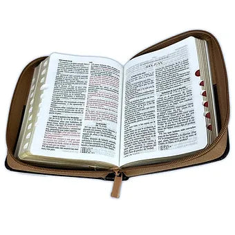 Biblia Aguila de Bolsillo con Cierre 8 Puntos, RV1960, Imitacion Piel Cafe con í