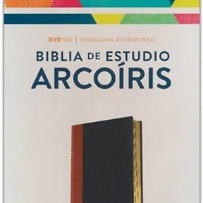 Biblia de Estudio Arcoiris, RVR 1960  Simil Piel Tostado-Negro Con Indice