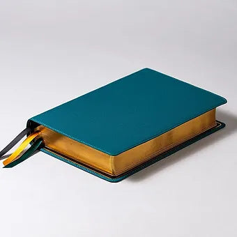 Biblia Reina Valera 1960, Deluxe, Piel Genuina Turquesa