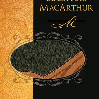 Biblia De Estudio MacArthur, RVR 1960, Piel Italiana Negro / Marrón