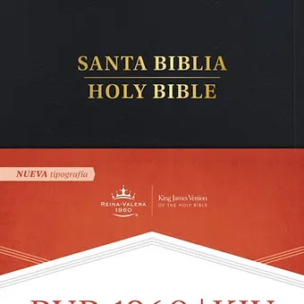 Biblia bilingüe RVR 1960 / KJV  Imitación Piel Negro Con Indice