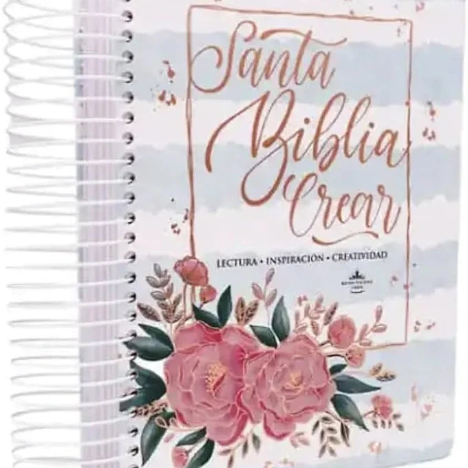 Biblia Crear  RVR 1960, Tapa Dura Flores con Espiral